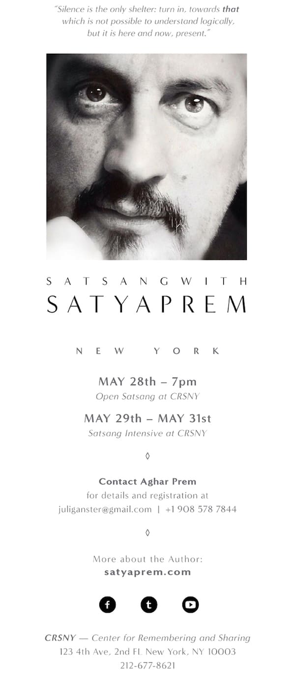 Satsang with Satya Prem — 5/28–31/15