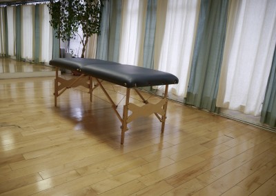 CRS Healing Room with massage table