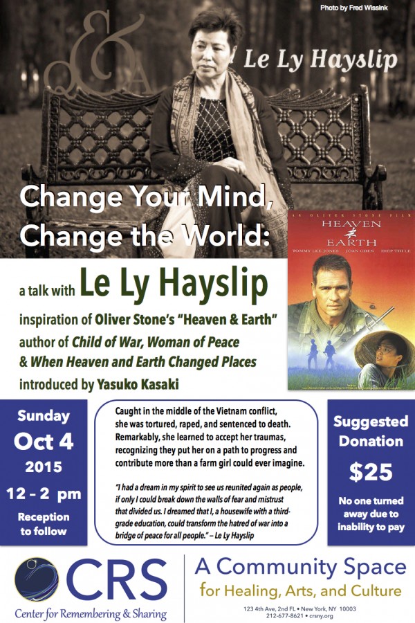 A Talk by Le Ly Hayslip — 10/4/15
