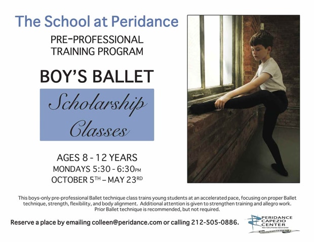 Peridance Pre-Professional Ballet for Boys 8 – 12