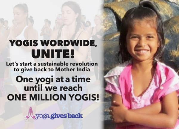 Yoga Gives Back One Million Yogis Campaign