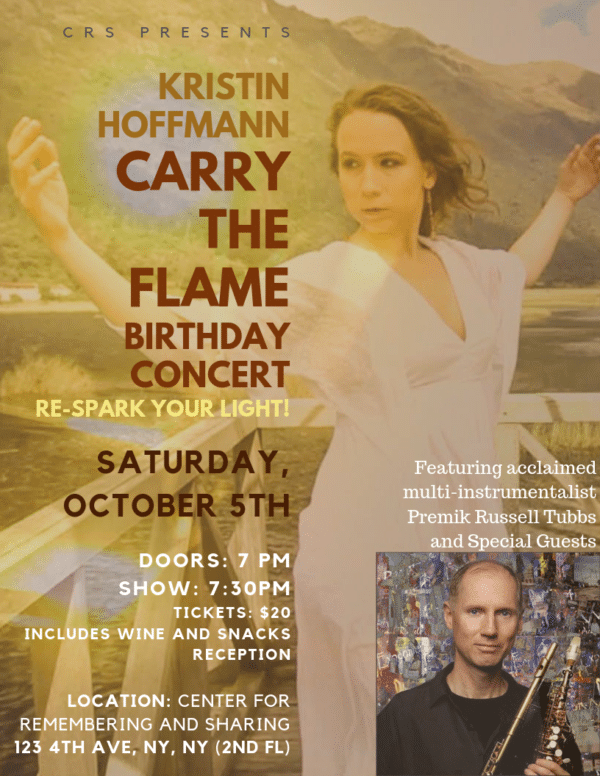 Kristin Hoffmann CARRY THE FLAME CONCERT — 10/5/19 @ CRS